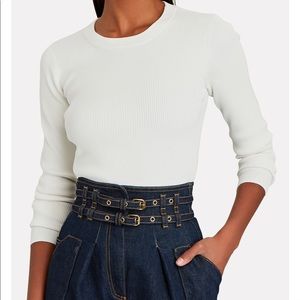 Intermix Magda Open Back Rib Knit Top